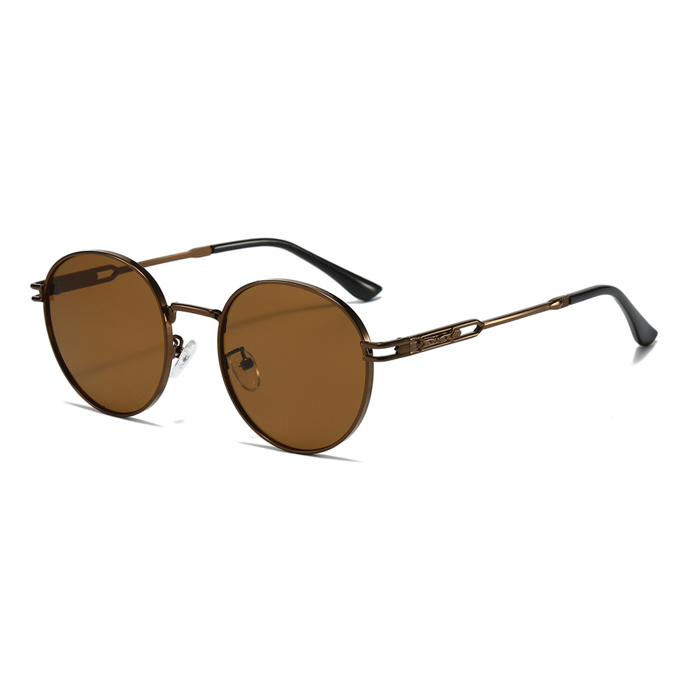 Lunettes de soleil rondes classiques pour femmes, petites montures en métal, nuances pour dames, tendances d'été, lunettes uniques pour hommes, mode sexy
