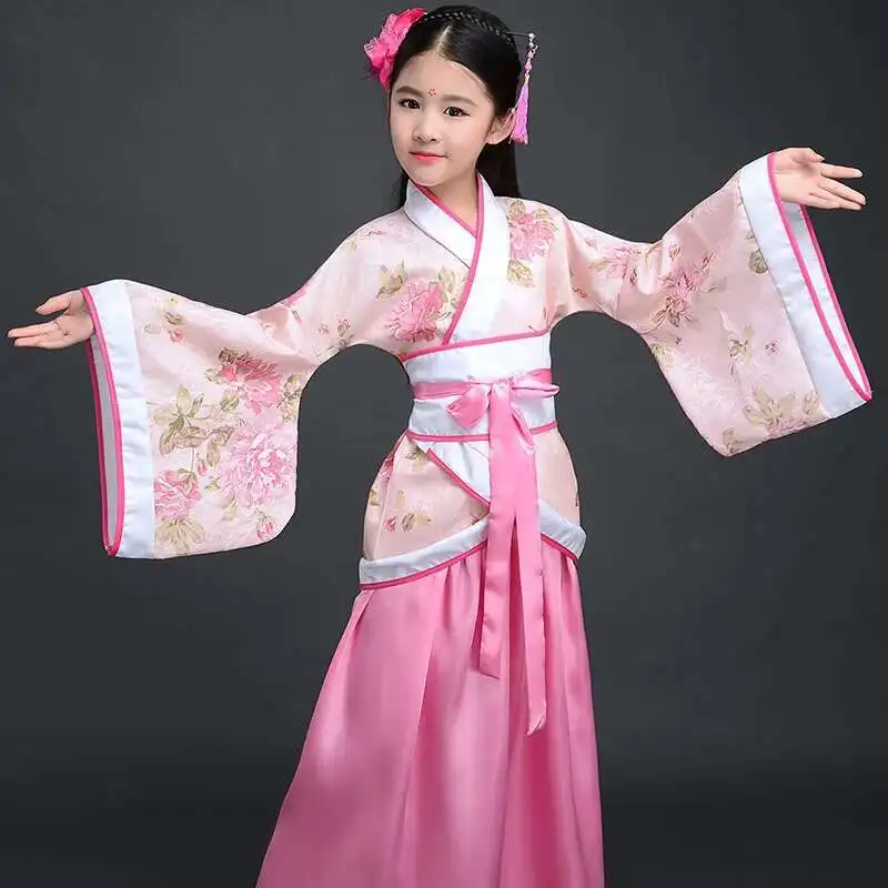 Costume filles enfants Kimono traditionnel Vintage ethnique ventilateur étudiants chorale danse Costume japonais Yukata Kimono Style