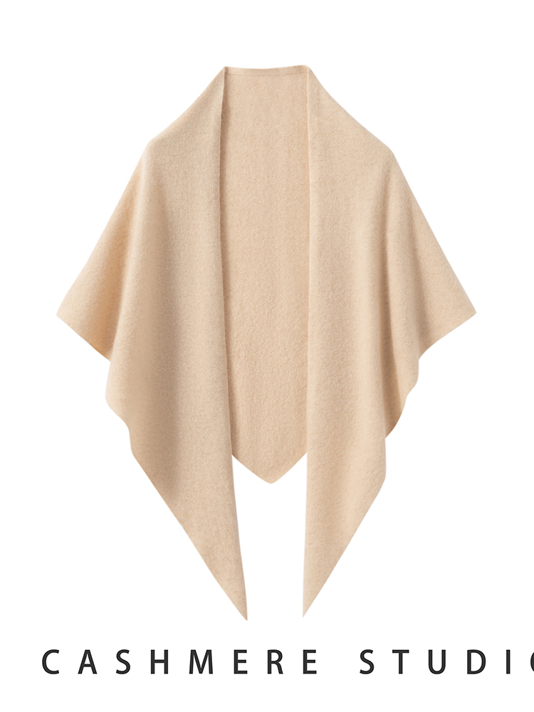 CHICUU femmes cachemire Triangle écharpe châles automne hiver 100% cachemire tricot châles nouvelle mode doux chaud cachemire enveloppes