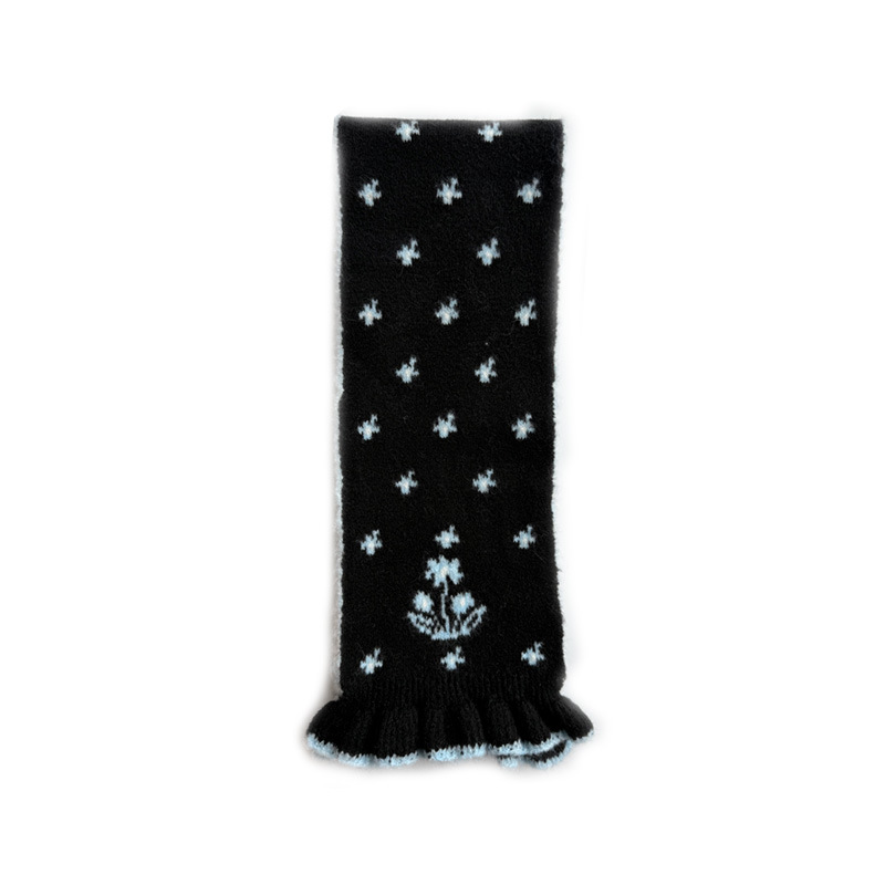 Écharpes pour dames coréen dessin animé cerf Floral Kawaii doux polyvalent mignon écharpes épaissi chaud haute qualité cachemire tricoté écharpes