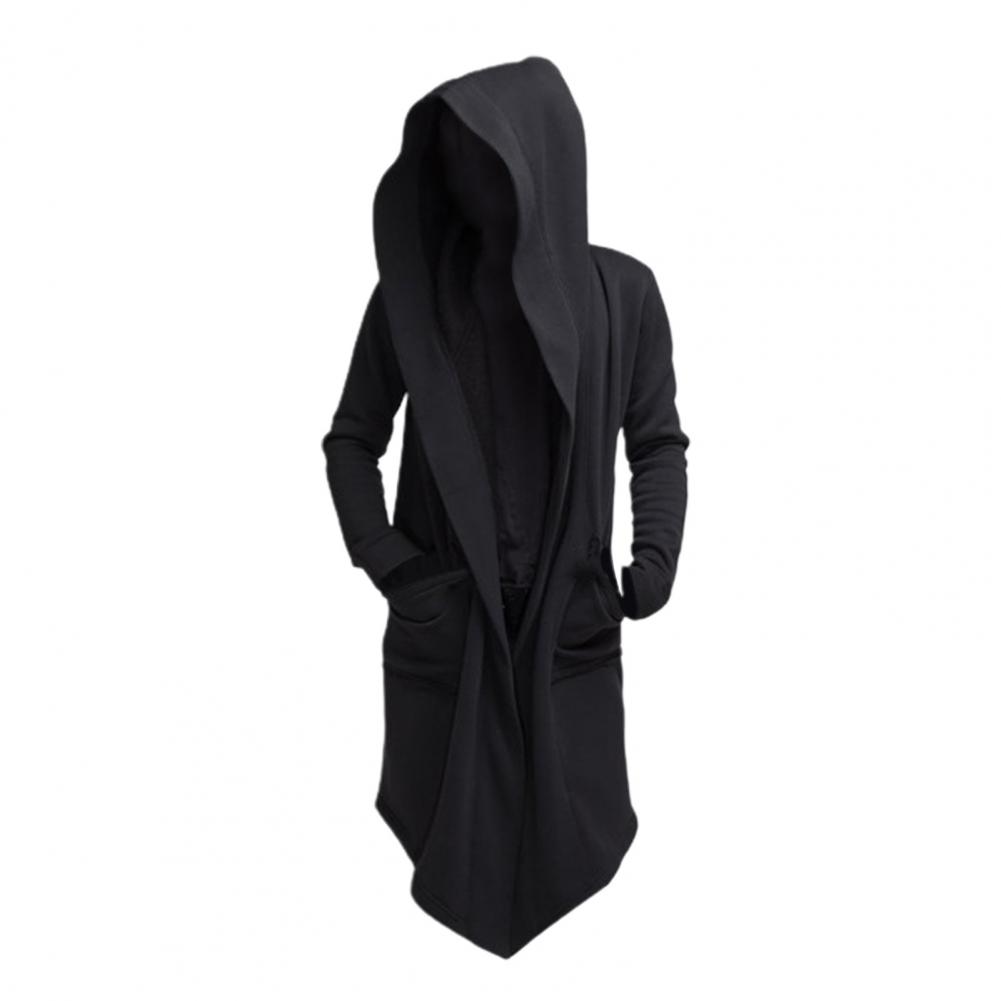 Hommes manteau gothique sweats à capuche robe noire Hip Hop manteau à capuche mode veste ouverte manches longues cape Halloween manteaux
