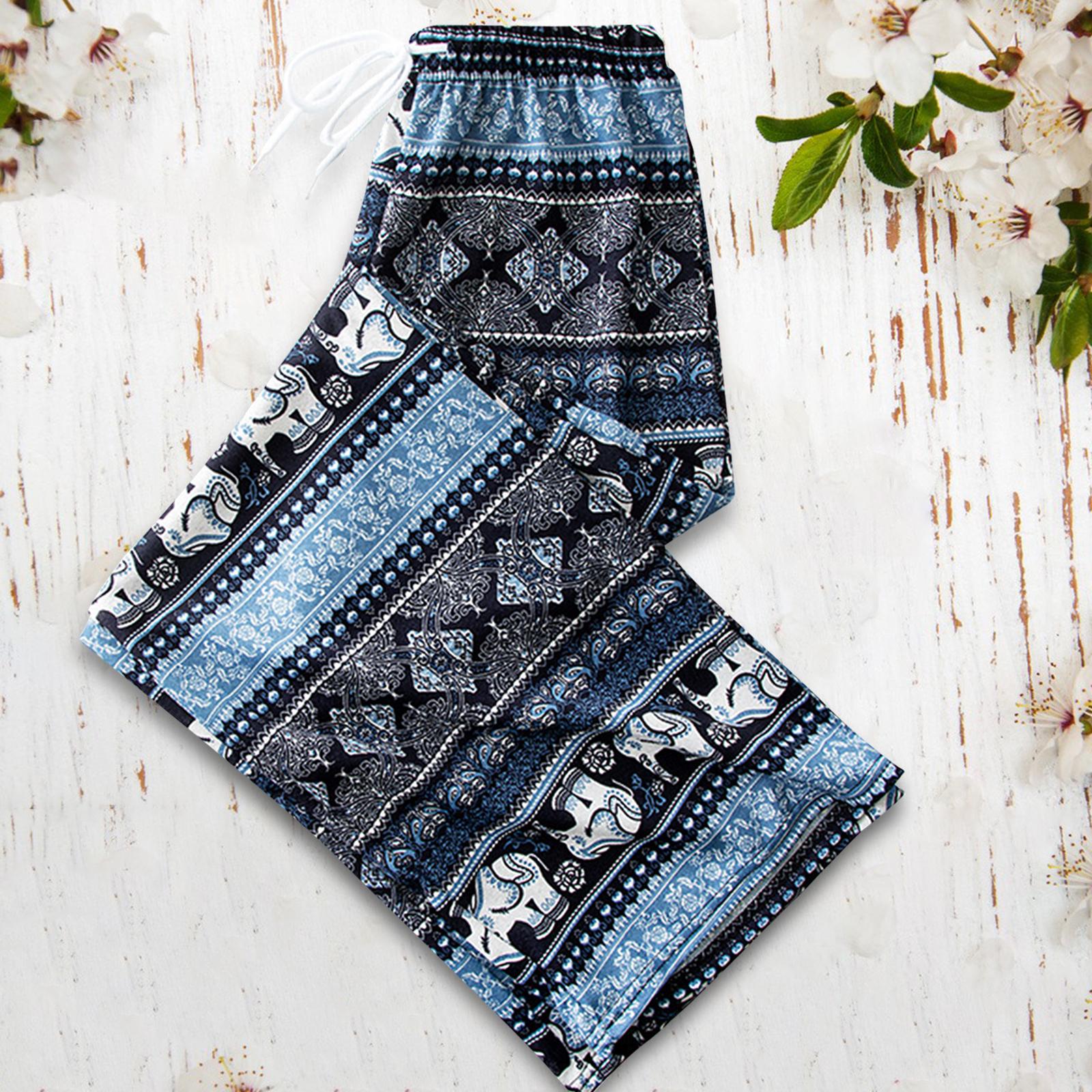 Sarouel pour femmes, tenues taille haute, éléphant thaïlandais, vêtements décontractés, jambes larges, pantalons Hippie pour salon, Yoga, hommes
