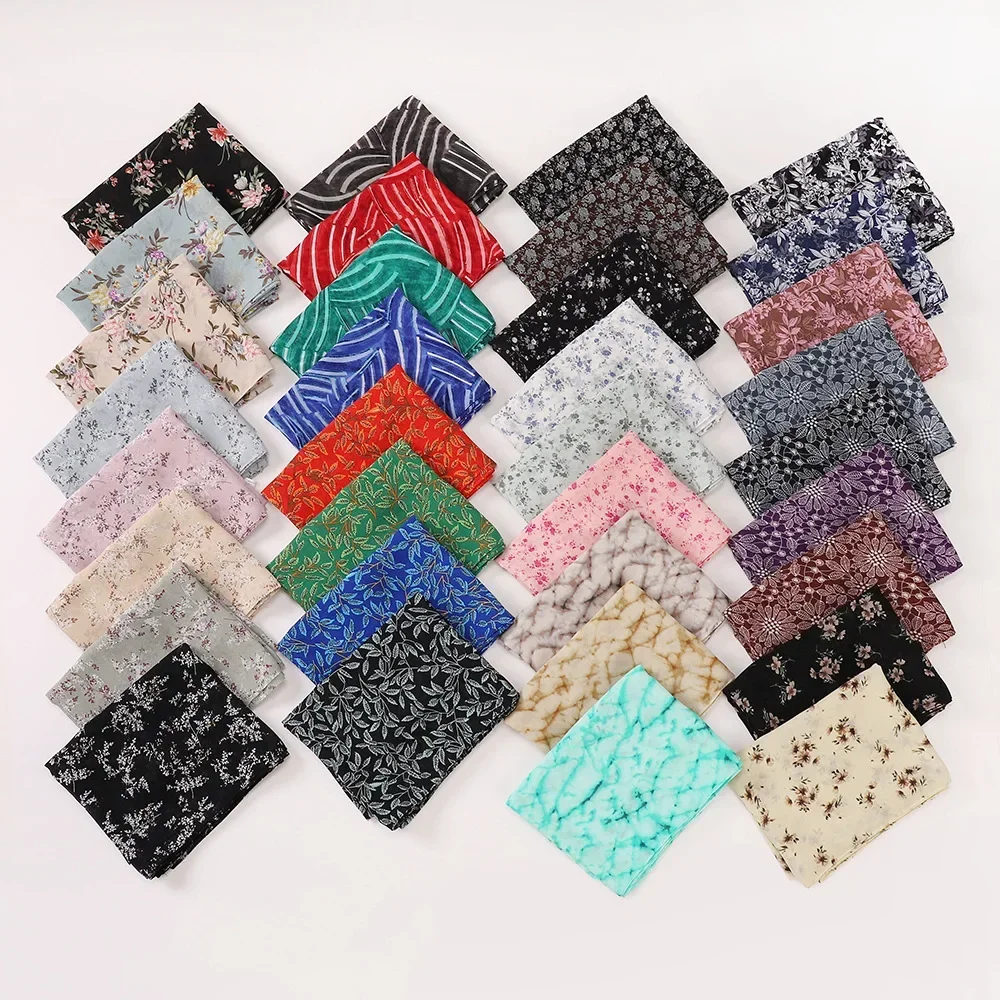 Foulard Hijab à Imprimé Floral pour Femme Musulmane, Châle de Grande Taille, Turban de Tête Ronde pour Sauna