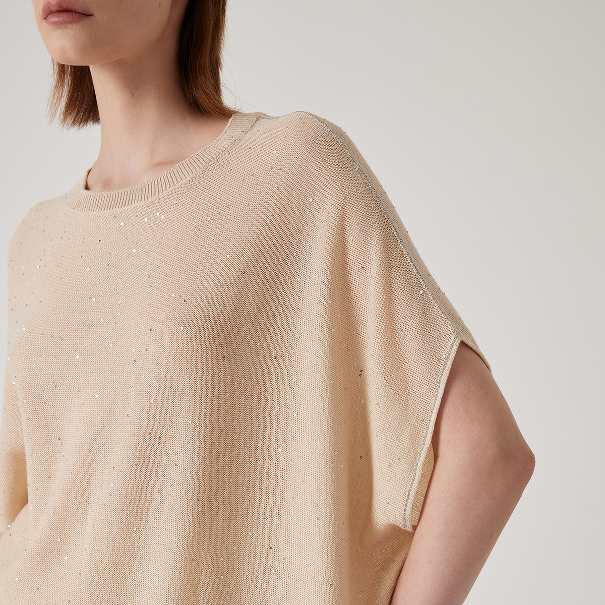 BC1155 En stock, vêtements de marque de luxe pour femmes, pull en tricot ample d'été, pull en lin et soie, pulls grande taille
