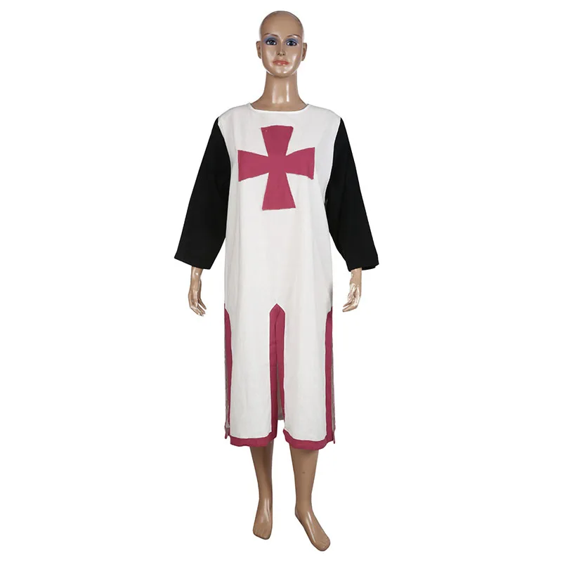 Crusader – Costume pour hommes adultes, gilet, tunique, guerrier, chevalier d'halloween, tenue Chiainmail pour hommes adultes, chemise, Tabard, pardessus