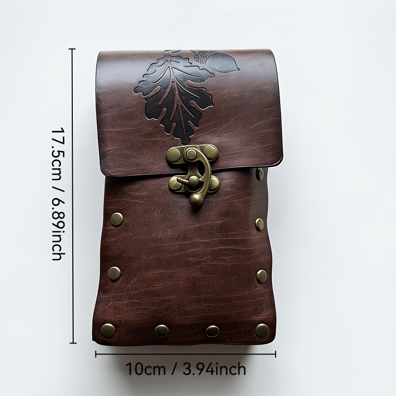 Ceinture en cuir à motif nœud celtique rétro Renaissance avec pochette à rabat pour ceinture, accessoires de costume médiéval pour festival