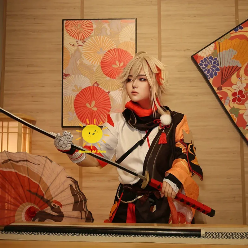 Kaedehara Kazuha Cosplay jeu Cosplay Kaedehara Kazuha Costumes uniforme Halloween carnaval Costume vêtements perruque ensemble femmes hommes