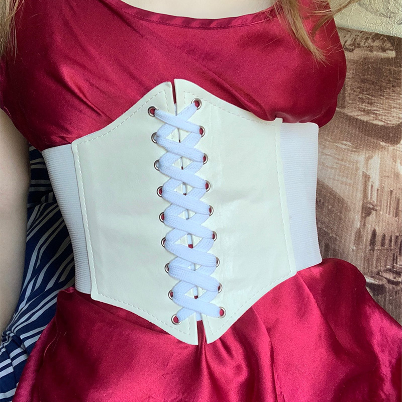 Corset Ceinture pansement Super large en cuir Pu Ceinture minceur corps femmes élastique taille haute ceintures Cinto Sobretudo Feminin Ceinture