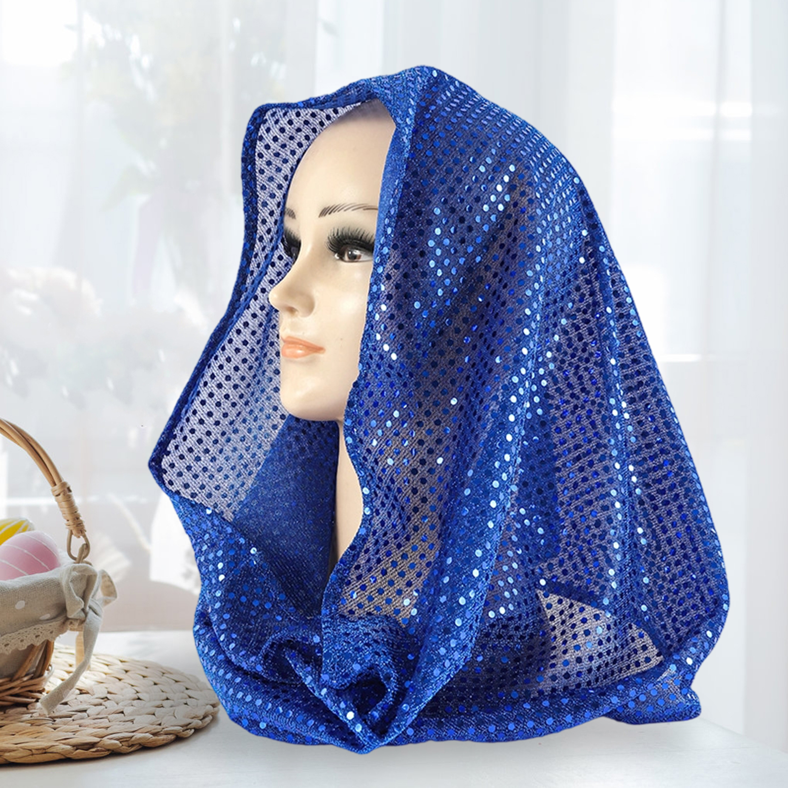 Foulard à capuche à paillettes pour femmes, bandeau, Skullies à la mode pour fête, usage quotidien