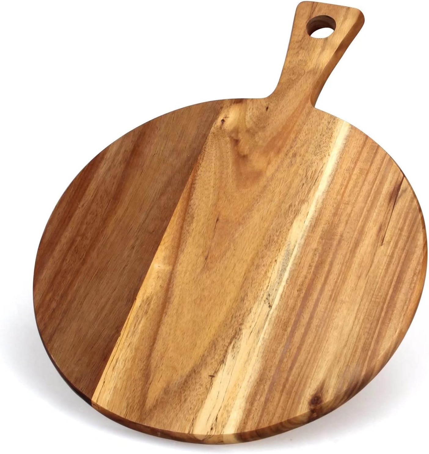 Peau à Pizza en bois, planche à Pizza de qualité supérieure avec poignée, planche à découper en bois lisse et légère, planche à découper ronde