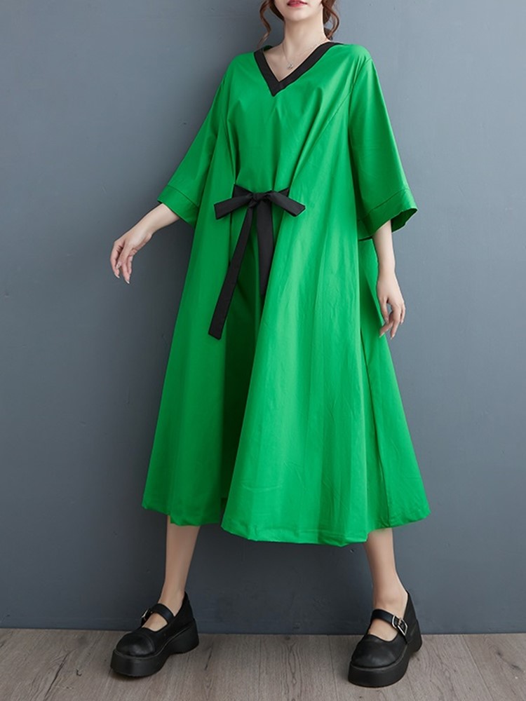 Robe ample vintage à manches longues pour femme, nouvelle collection printemps-été-automne, élégante et décontractée, vêtement 2026