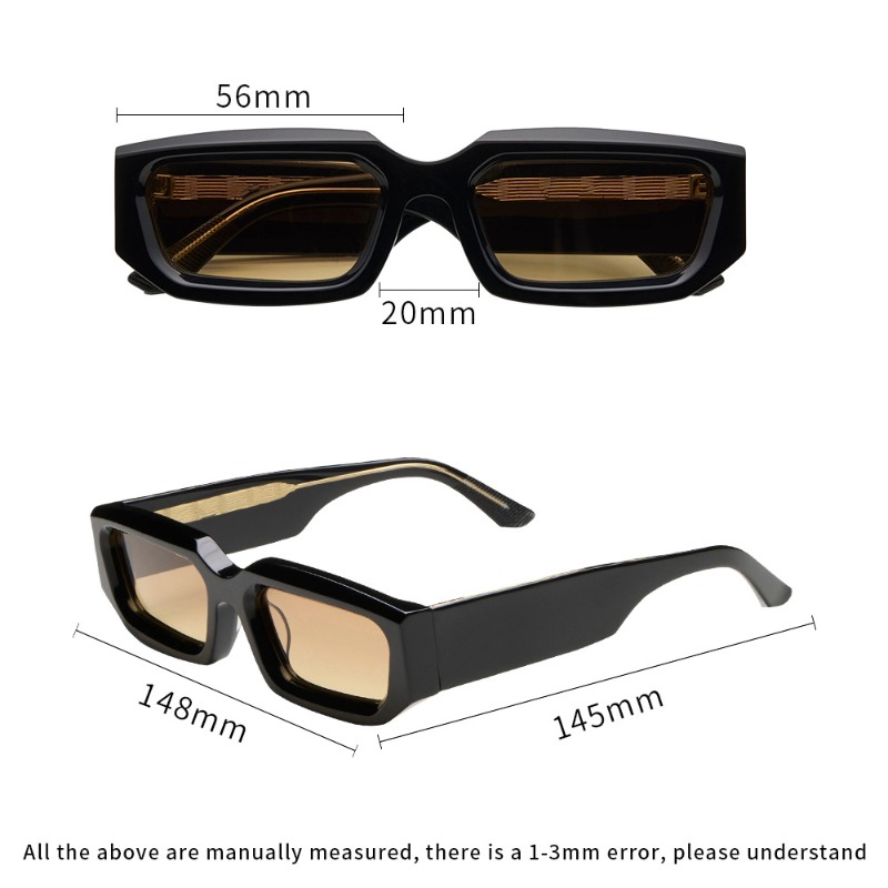 Lunettes de soleil polarisées UV400 en acétate pour homme et femme, idéales pour la conduite et les activités de plein air, collection été 2026, faites à la main, pour verres de 148 mm