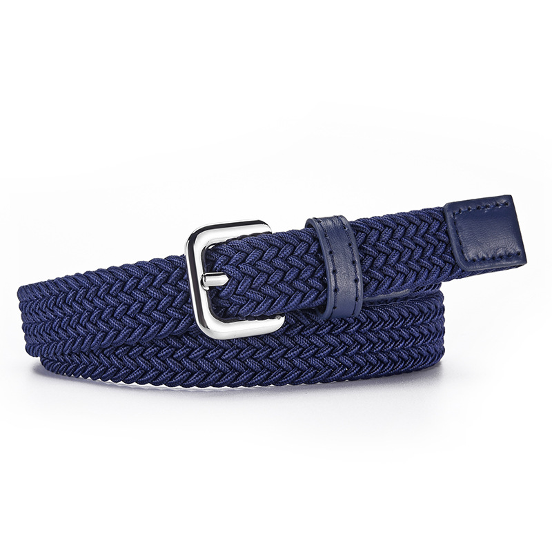 Ceinture de taille en toile décontractée pour enfants, garçons et filles, pantalons décoratifs, tissage élastique, boucle d'aiguille, ceinture en cuir