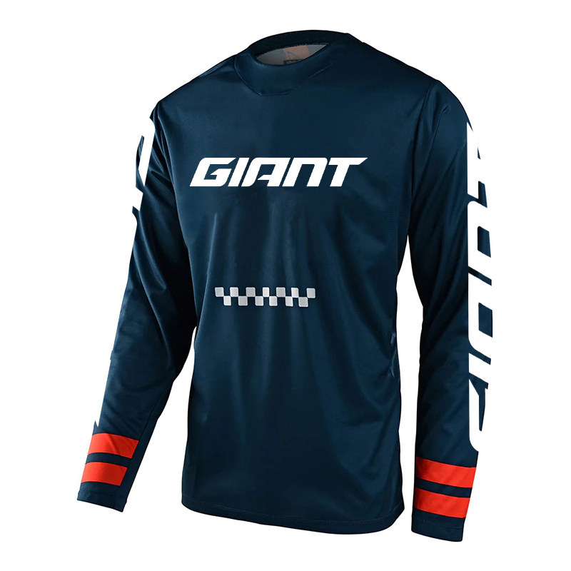 Maillot de motocross géant pour descente, respirant, à séchage rapide, pour le cyclisme, le sport décontracté, t-shirt à col rond et manches longues pour VTT