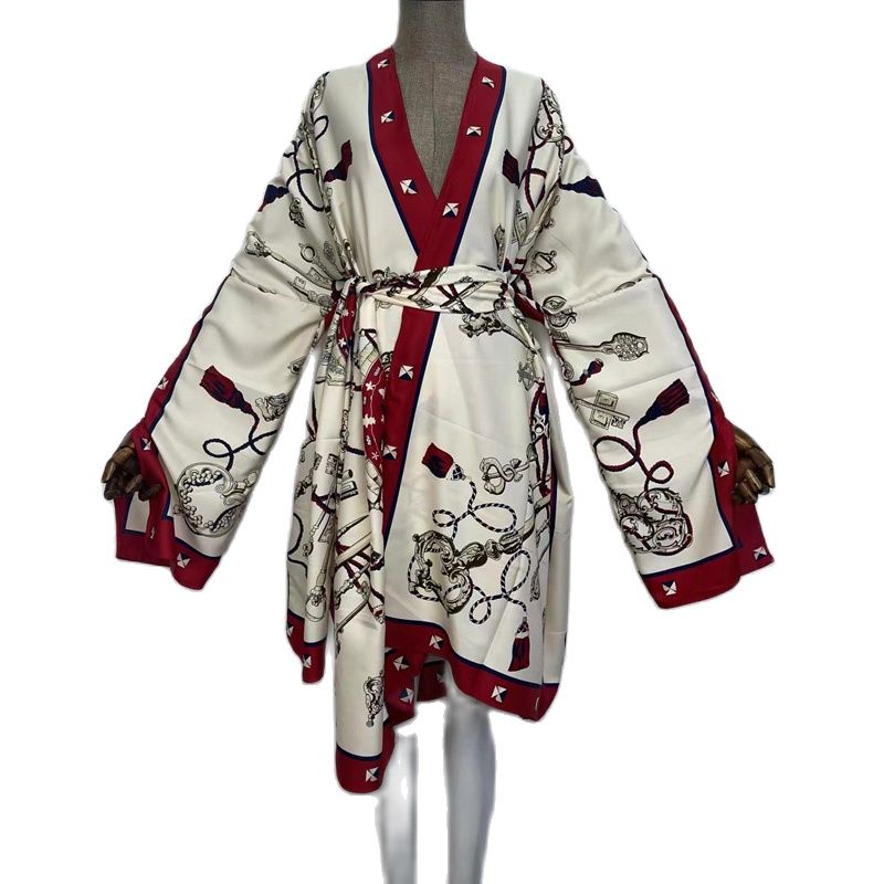 WINYI 2021 Kaftan Africain pour Femmes, Robe Cardigan, Robe de Cocktail Sexy Bohème Maxi, Kaftan Kimono à Manches Chauve-Souris pour Vacances Africaines