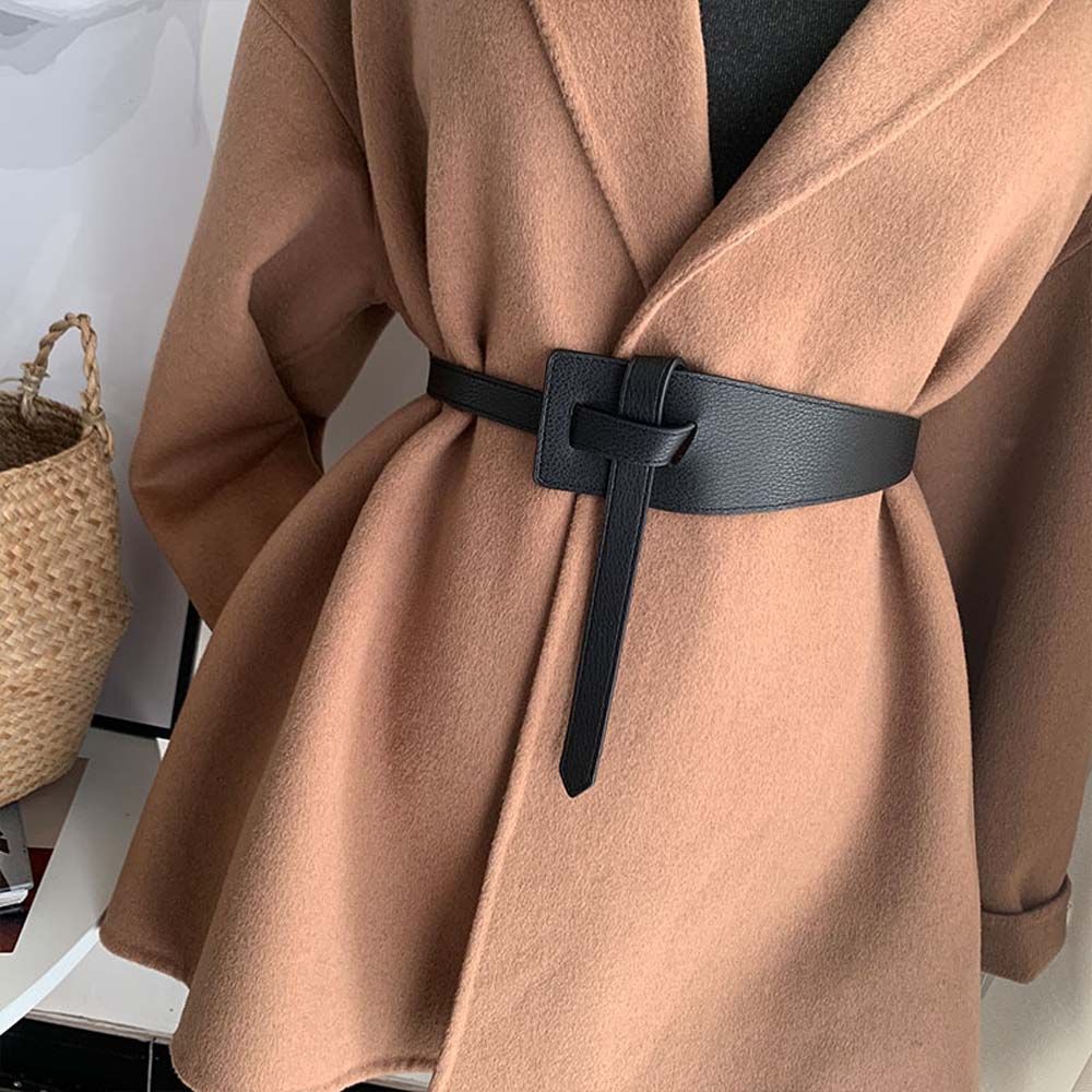 Corset réglable jupe manteau décorations noué mince manteau noué taille sangle en cuir PU ceinture femmes ceintures Corset ceinture