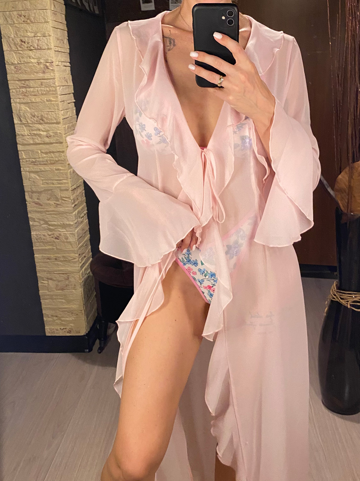 Robe à volants et manches longues pour femmes, col en V, tunique en mousseline de soie, Cover-Up pour la plage, protection solaire, vêtements de plage, vacances, V5976B
