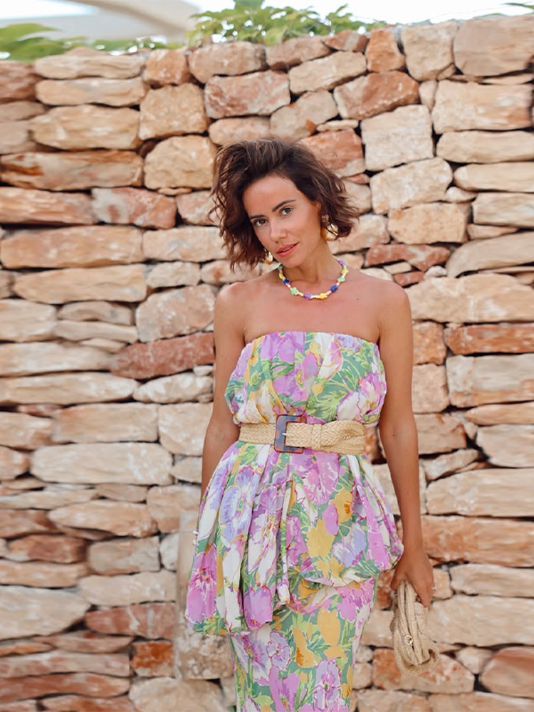 Robe Maxi d'été sans bretelles pour femmes, imprimé Floral, fluide, élégante, robe de soirée, Chic, tenues quotidiennes de vacances, nouvelle collection 2025