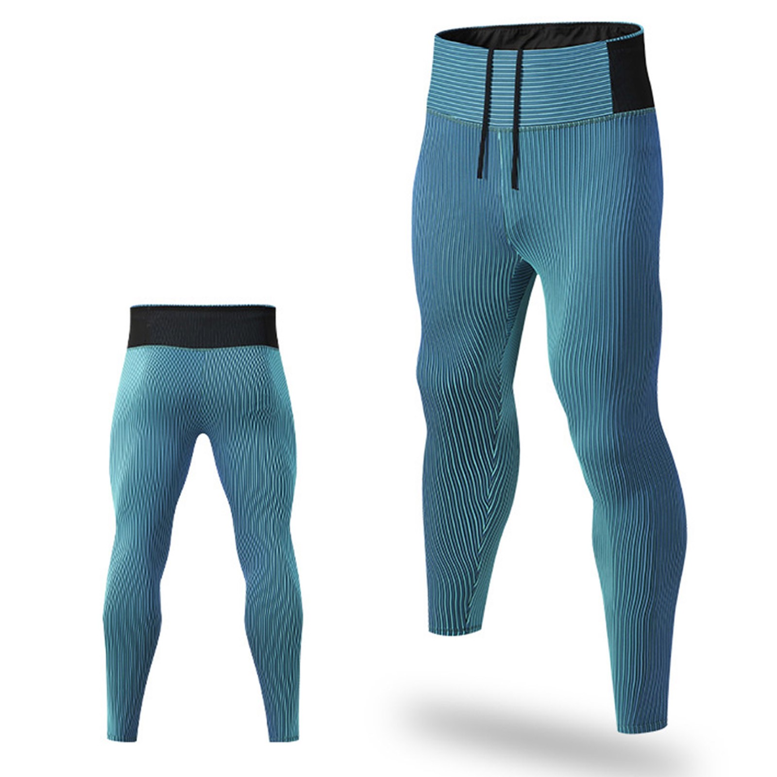 Leggings pour hommes pantalons de Compression Sport Fitness course Leggings de gymnastique avec poches pantalons à ceinture élastique pour hommes