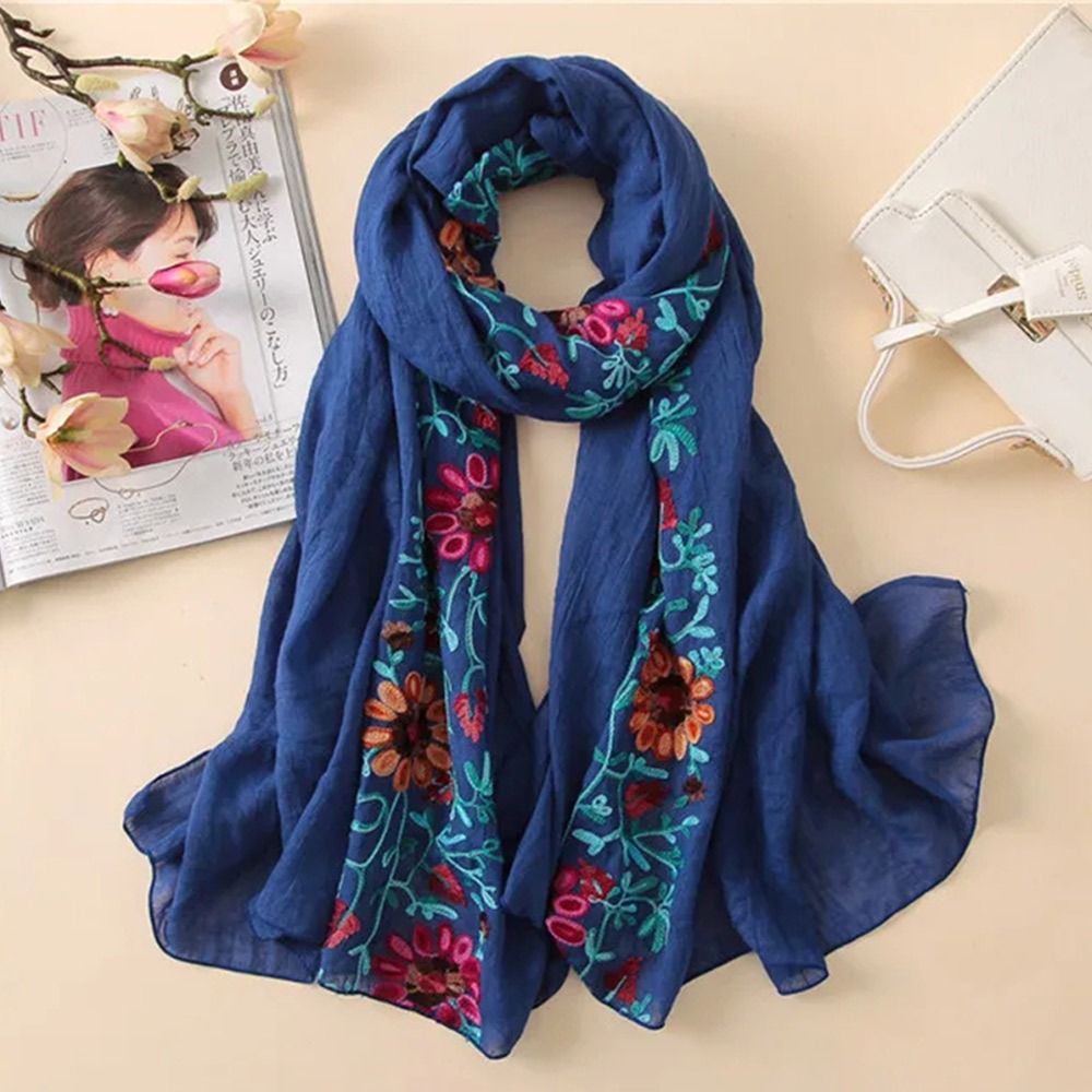 Écharpe de Plage Florale Douce pour Femme, Châle Surdimensionné, Bandana