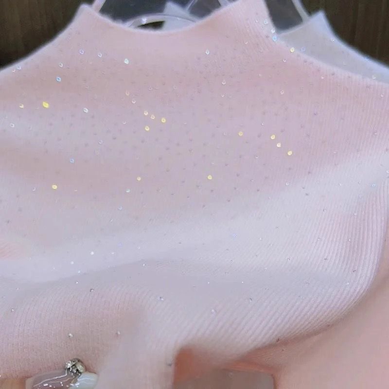 Pull femme automne hiver tricoté col roulé pulls chemise à fond mince couleur unie doux tricots pulls de base