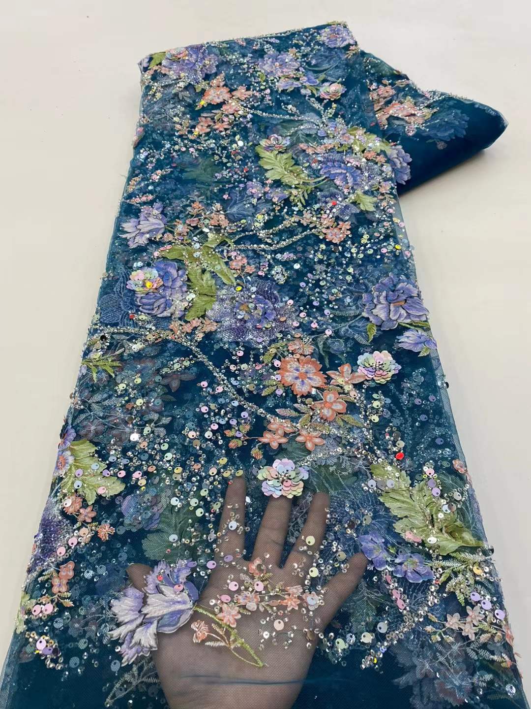 Tissu de dentelle africaine 2026 de haute qualité avec sequins, broderie nigériane, tulle français pour la couture de vêtements de mariage et de fête