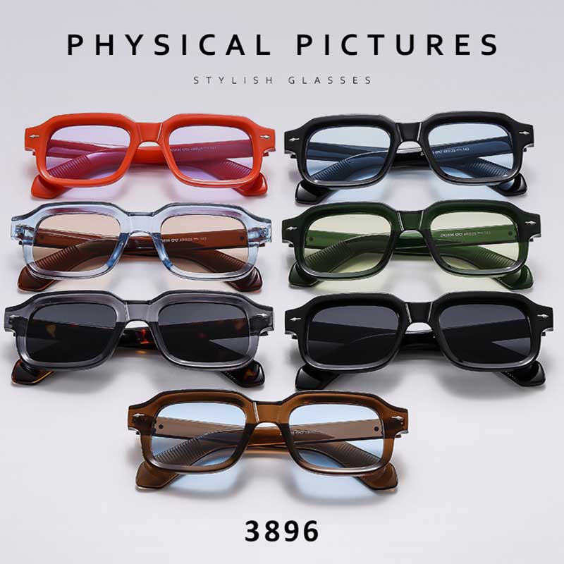 UVLAIK 2026 Lunettes de soleil vintage pour femmes et hommes, de marque, de créateur, irrégulières, style INS, protection UV400
