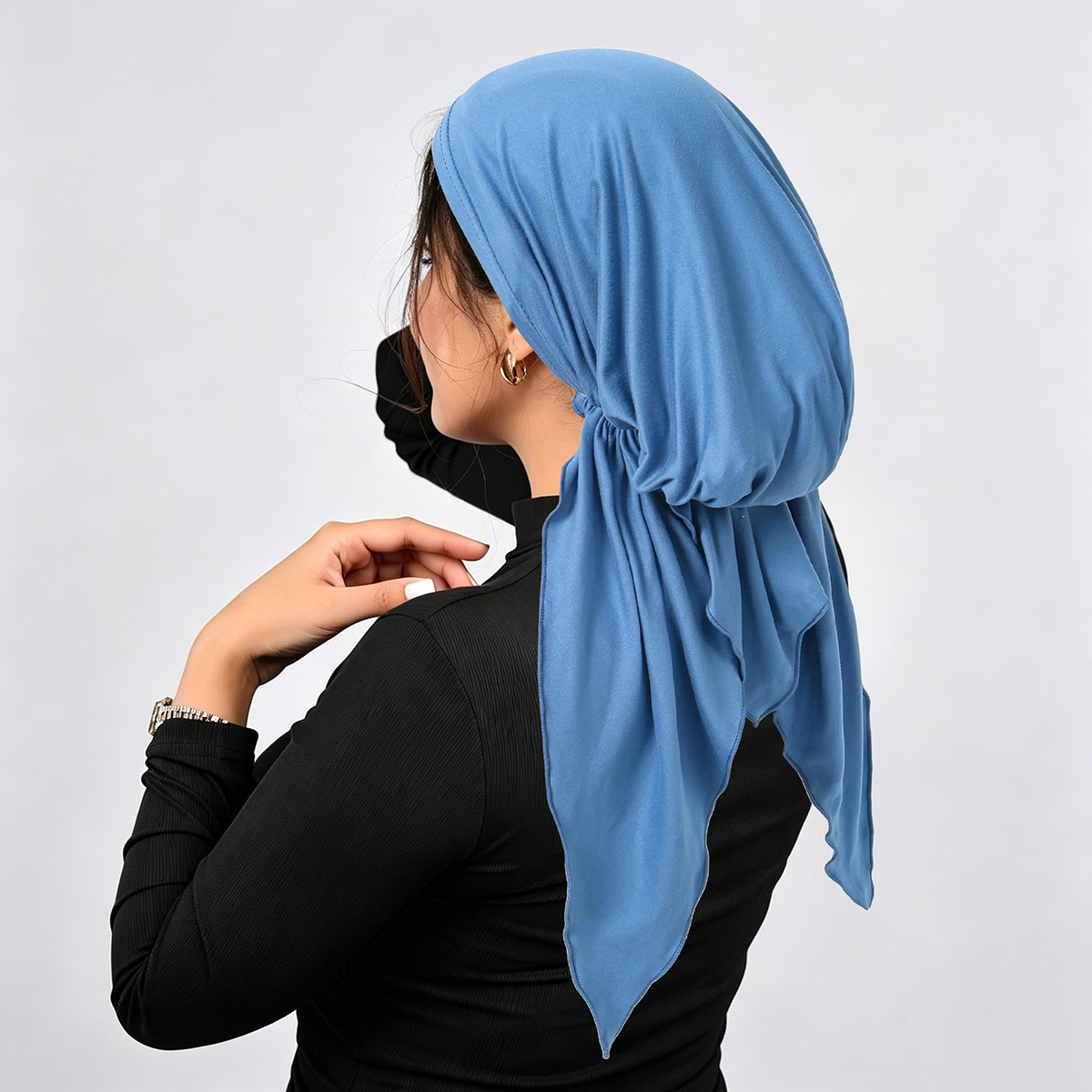 Chapeaux Hijab Turban Élastiques Doux et Respirants à Longue Queue pour Femmes et Filles, Idéaux pour la Chimiothérapie