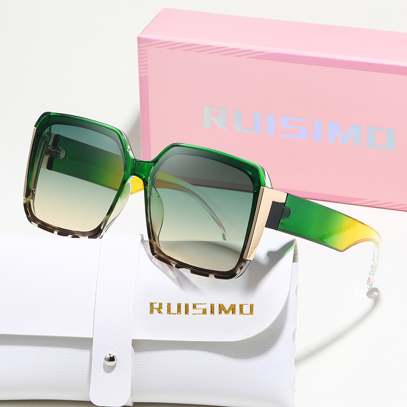 RUISIMO carré dégradé lunettes de soleil femmes hommes Vintage marque de mode lunettes de soleil réelry fête voyage mâle femme lunettes UV400