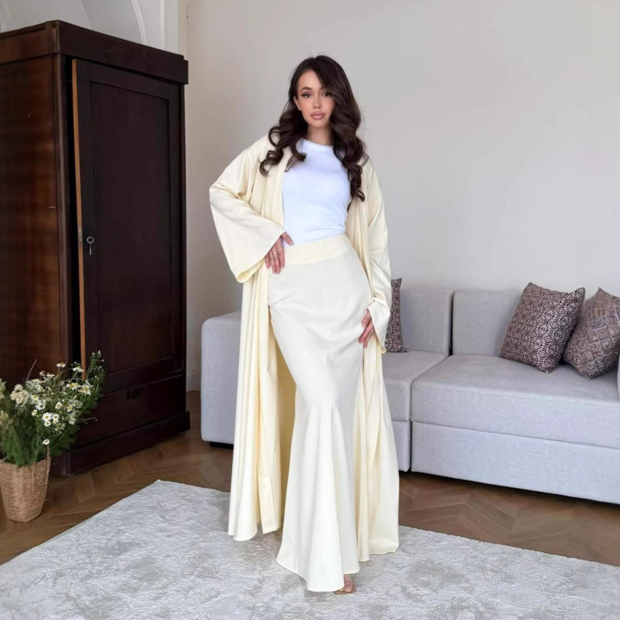 Ensemble jupe et cardigan pour femme, tenue de fête musulmane, abayas, ensemble 2 pièces, Ramadan, Maroc, Dubaï, tenues islamiques 2026