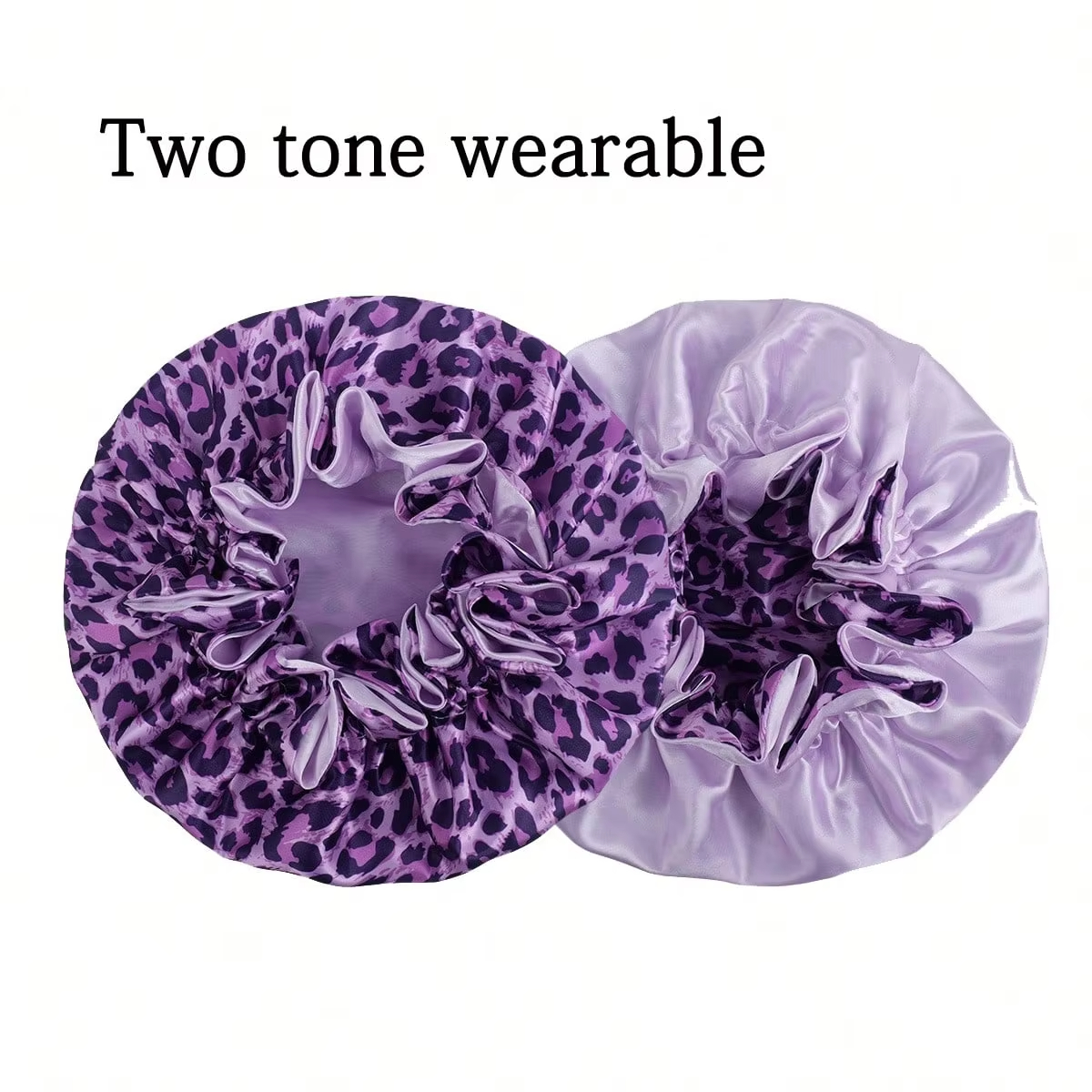 Bonnet en satin, bonnet en soie, bonnet de nuit pour dormir - Bonnet souple en satin pour cheveux naturels et bouclés des femmes