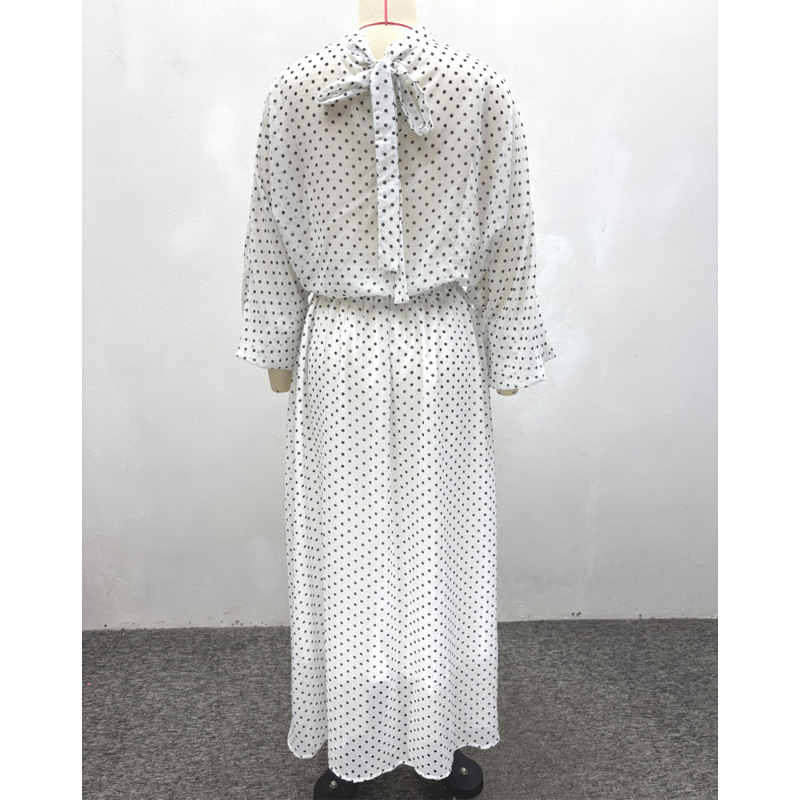 Nouvel ensemble deux pièces pour femmes, mode africaine, haut ample à pois et jupe assortie