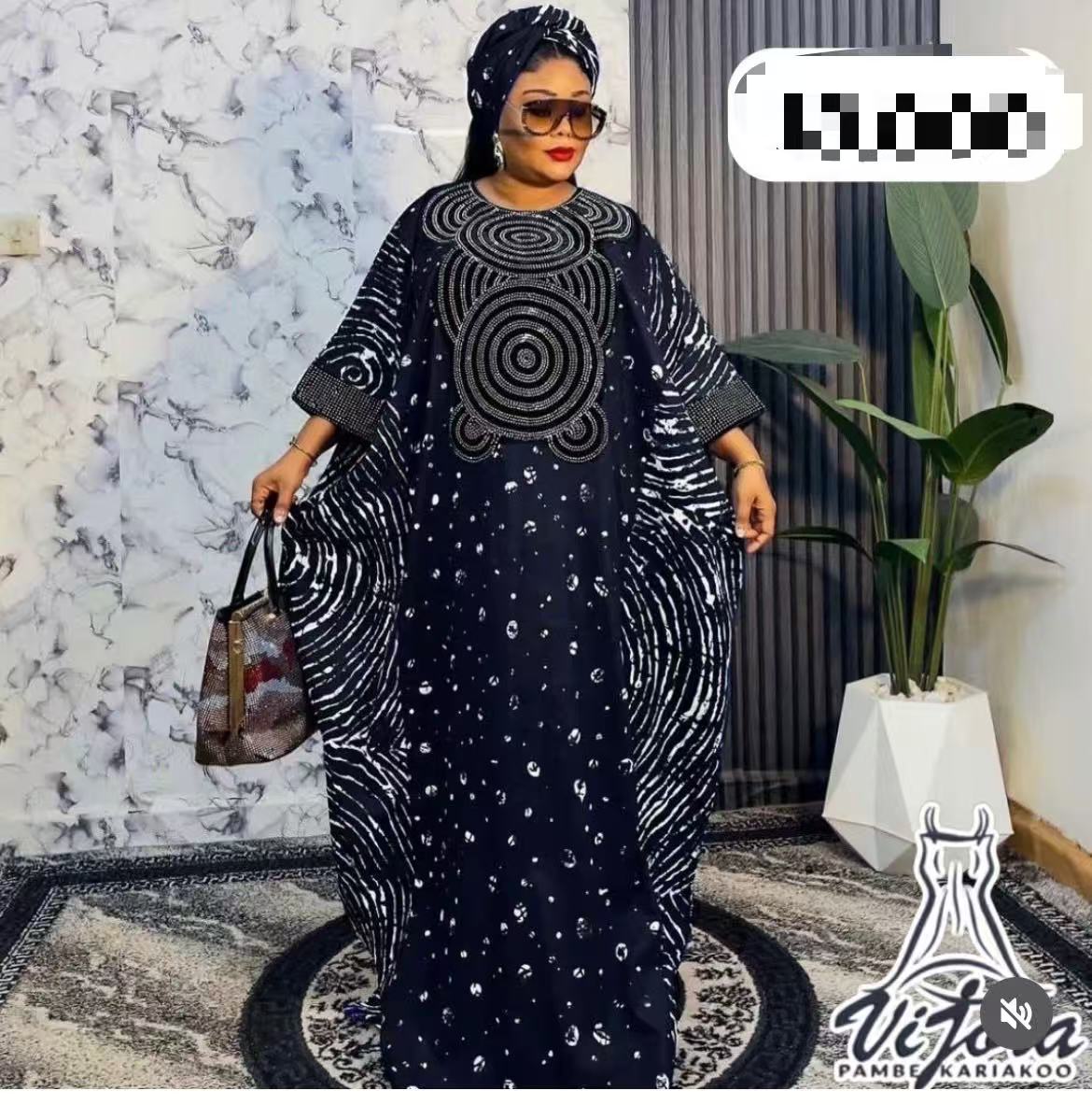 Nouvelles arrivées 2026 : Robe longue d'été ample pour femme, imprimée, à manches courtes, style abaya africaine