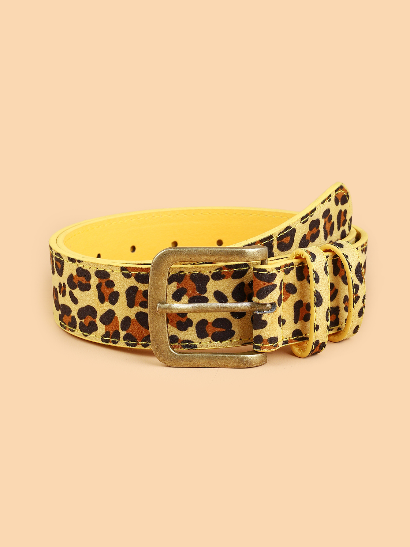 Ceinture en cuir PU de style Boho pour femmes, imprimé léopard, multi-documents disponibles, robe, coupe couvertes, ceinture personnalisée