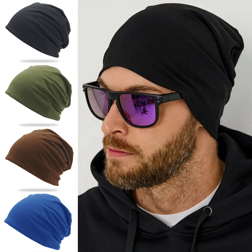 Chapeau froid sans bords pour hommes, chapeau élastique, taille universelle, adapté à l'extérieur et à la maison, automne et hiver