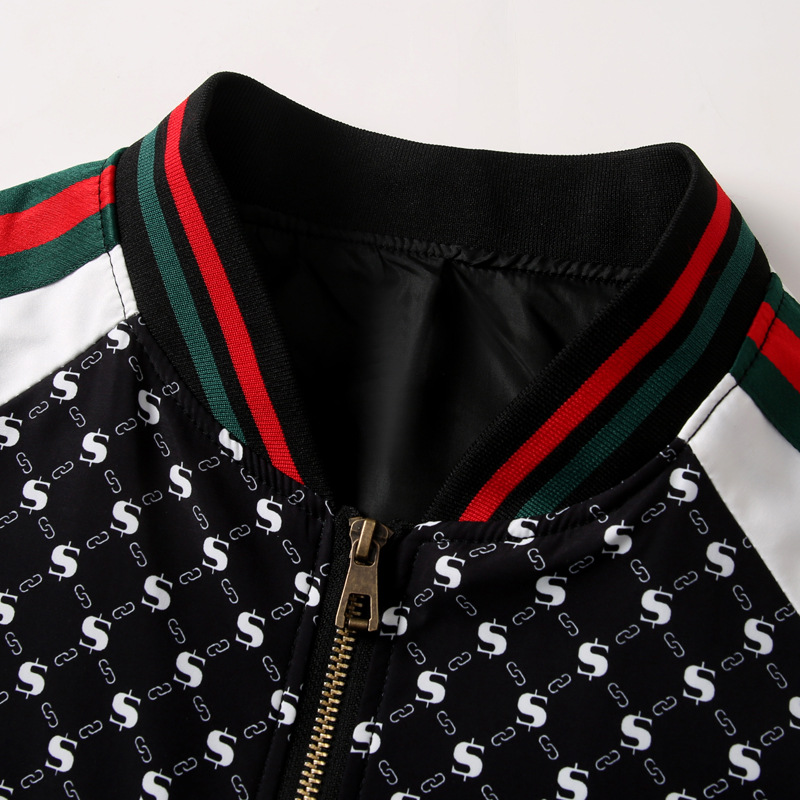 Veste pour homme à blocs de couleur, nouveau style printemps-automne, haut décontracté tendance à col baseball, haut polyvalent.