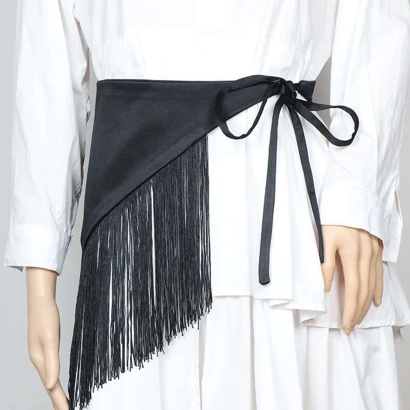 LANMREM Style américain femmes ceinture épissé gland pansement ceinture tout-match chemise robe femme printemps nouvelle mode 2DC1589