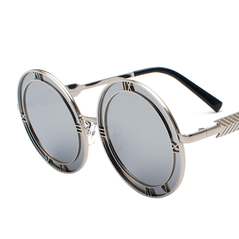 Lunettes de soleil rondes de styliste pour femmes et hommes, marque de luxe élégante, unisexe, Punk, tendance, UV400