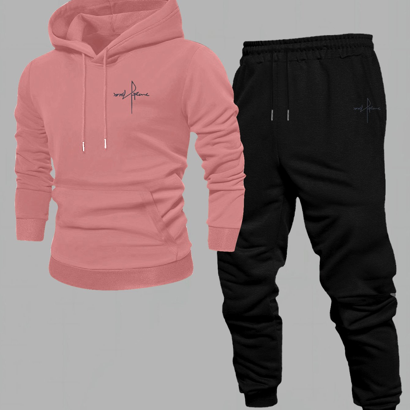 Ensemble sweat-shirt à capuche et pantalon pour homme, imprimé simple, style simple, adapté aux vêtements décontractés et sportifs, offre un confort quotidien