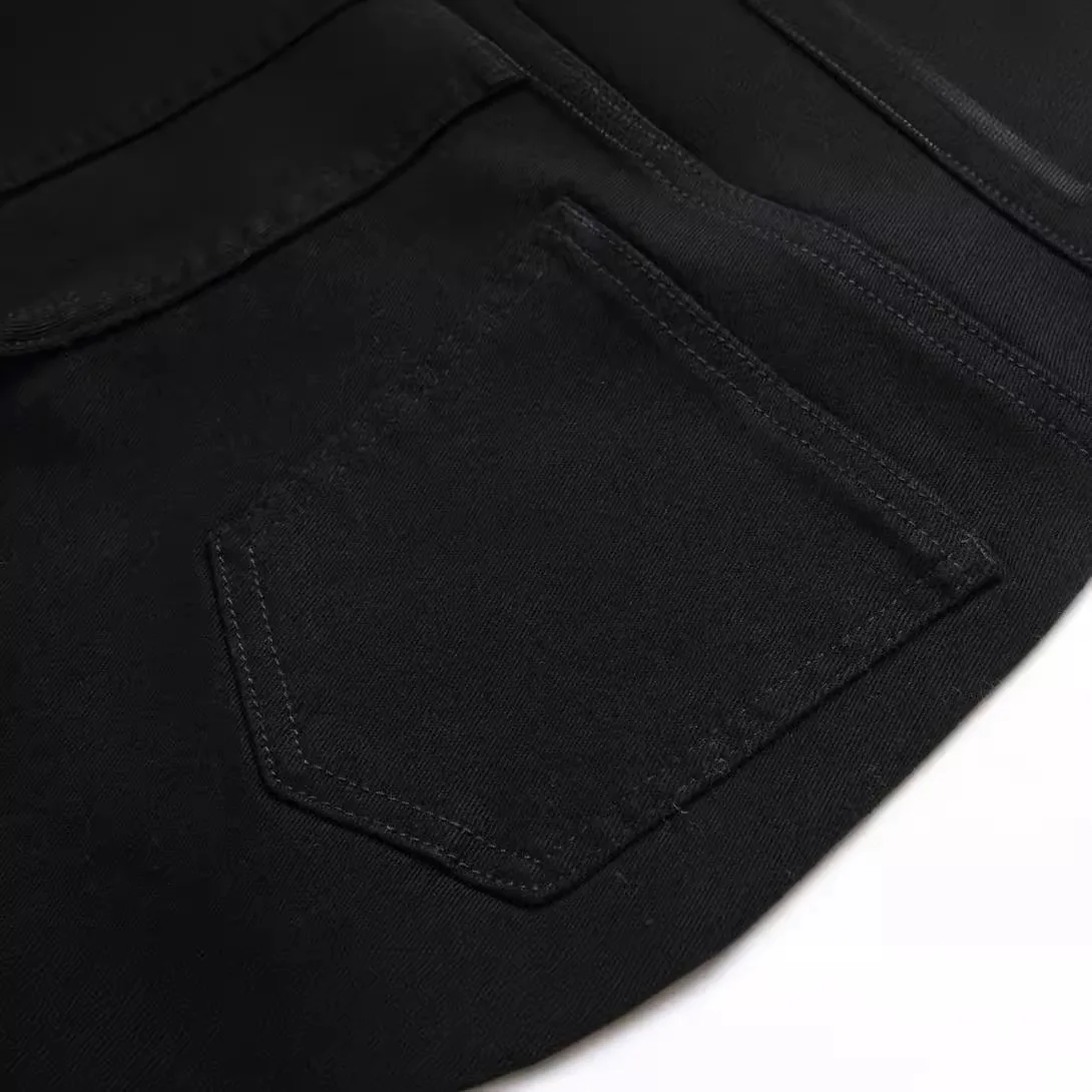 Jeans garçon denim pantalon enfants pantalon droit lavé en détresse taille moyenne poches cheville longueur pantalon grands enfants Streetwear 2025