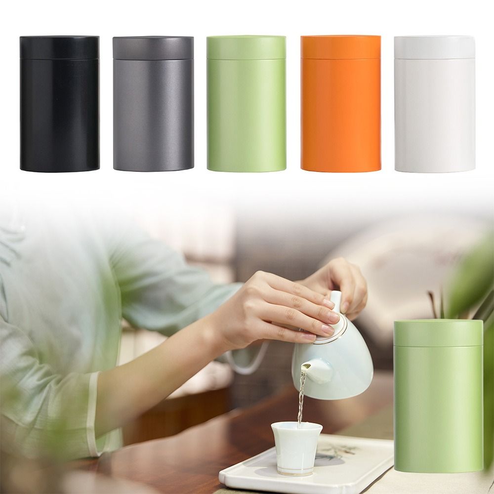 Boîte à thé en fer blanc de haute qualité, grande capacité, anti-humidité, ronde et hermétique, pour la maison et les voyages