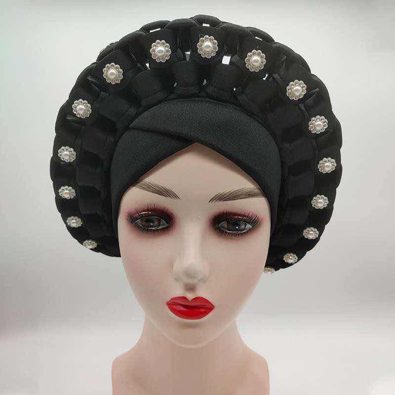 Casquettes turban africaines pour femmes, coiffure, bonnet nigwin, Gele de mariage, prêt à porter, enveloppes de tête autogelsFashion