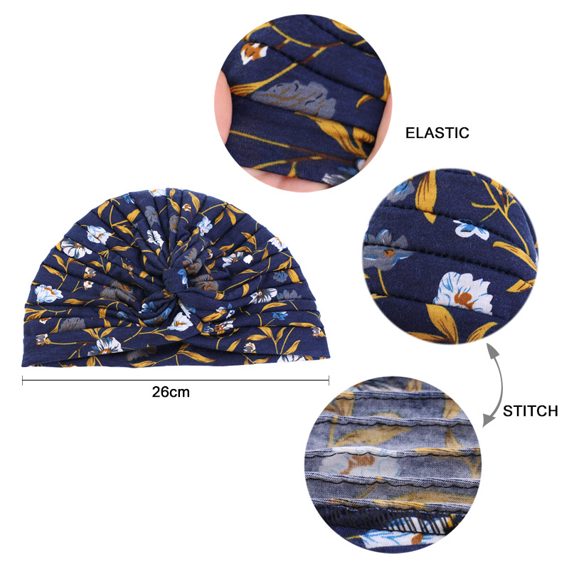 Nouveau Turban à Nœud Imprimé Floral, Bandana, Bonnets Chimio pour le Cancer, Bandeaux Élastiques pour Cheveux, Sous-Hijabs, Turbante