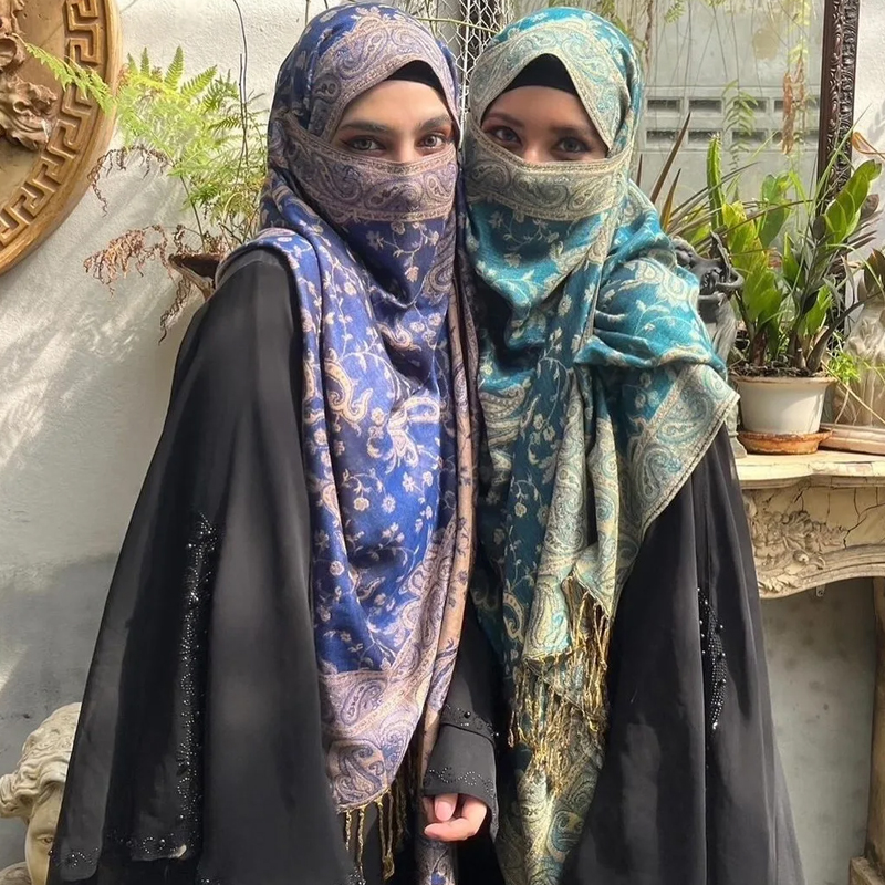 Nouveau châle pashmina toutes saisons pour femme, écharpe de tête chaude d'hiver, foulard musulman imprimé, étole à pompons pour femme