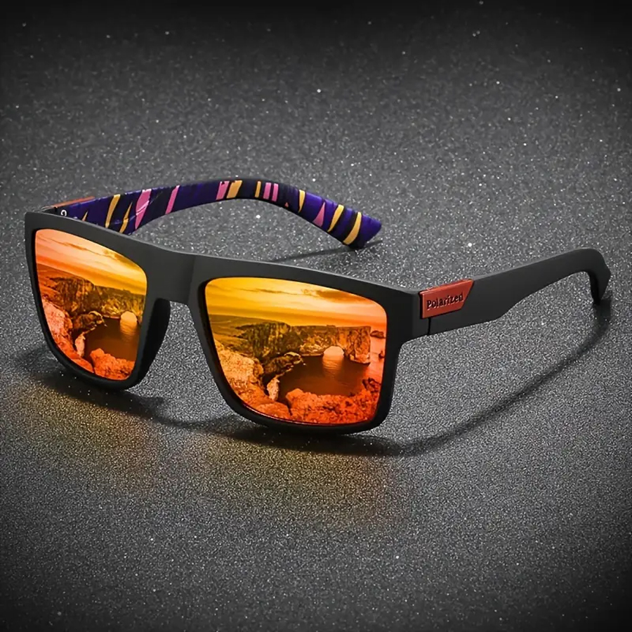 Lunettes de soleil tendance pour hommes et femmes, lunettes de soleil carrées vintage de luxe pour la conduite, la pêche, les voyages, lunettes UV400 pour hommes