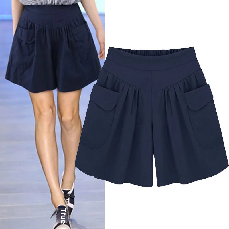 Vêtements pour femmes grande taille, Shorts d'été européens et américains à jambes larges, pantalons chauds polyvalents, mode d'été pour femmes