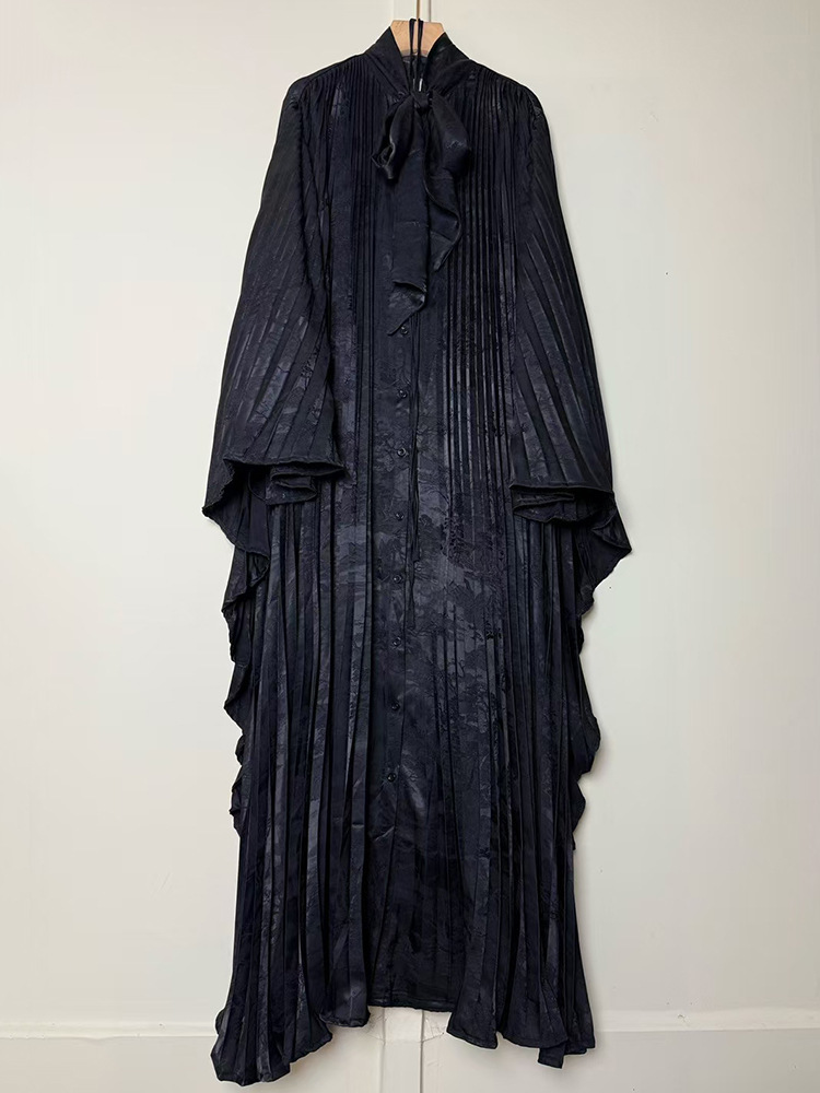 Robe Maxi élégante à imprimé floral pour femmes, manches chauve-souris, à lacets, style Boho irrégulier, Robe de soirée, haute qualité, jupe mode féminine d'automne