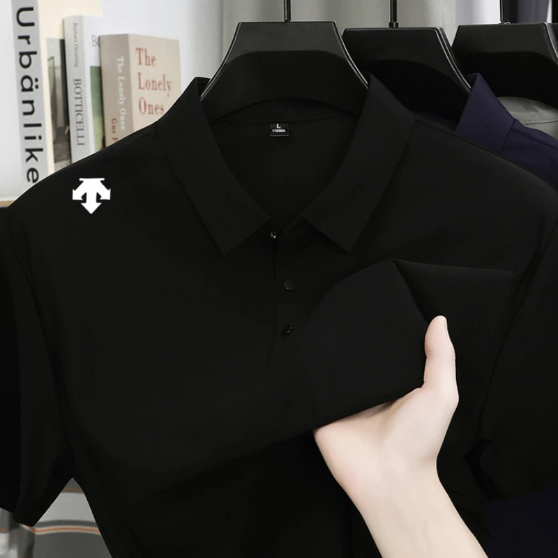 Polo brodé pour homme, haut de sport tendance, confortable et respirant pour l'été, t-shirt de loisirs haut de gamme, chemises pour hommes