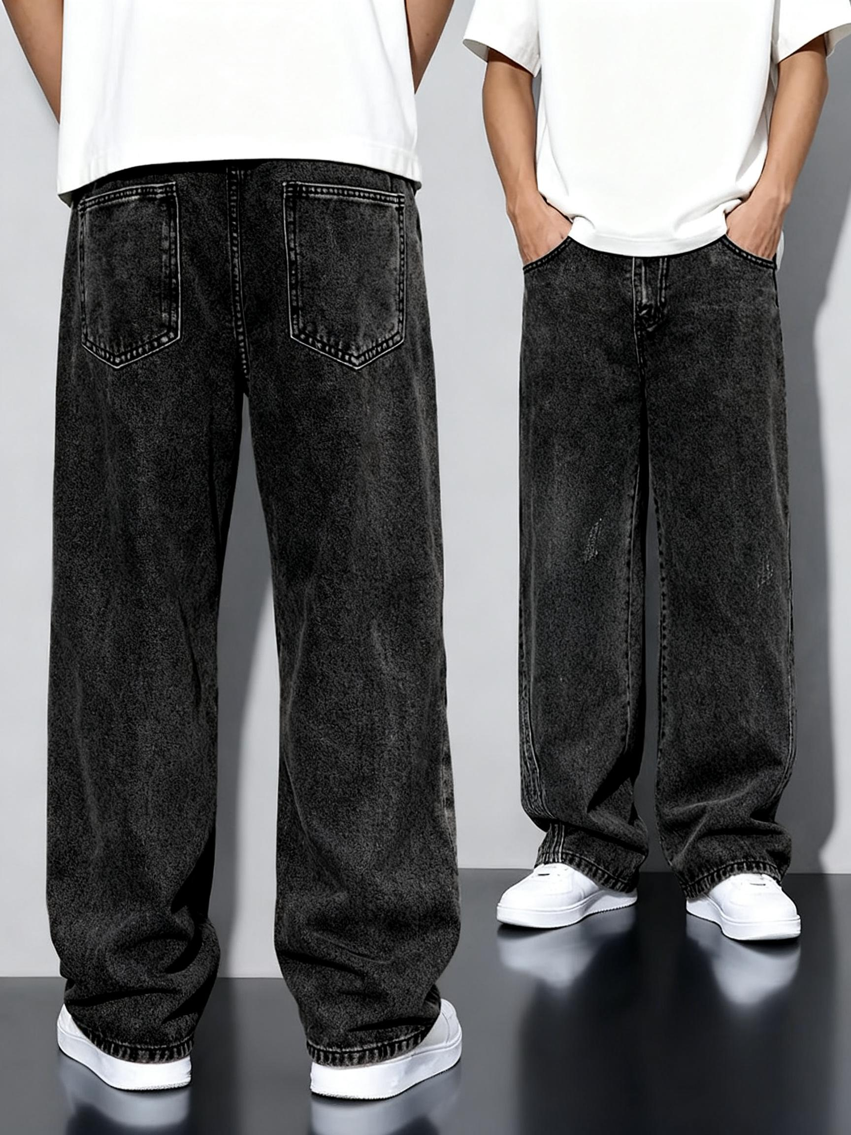 Jean ample à jambe droite pour homme, pantalon en jean durable et lavable pour homme, cadeau parfait pour les petits amis et les maris