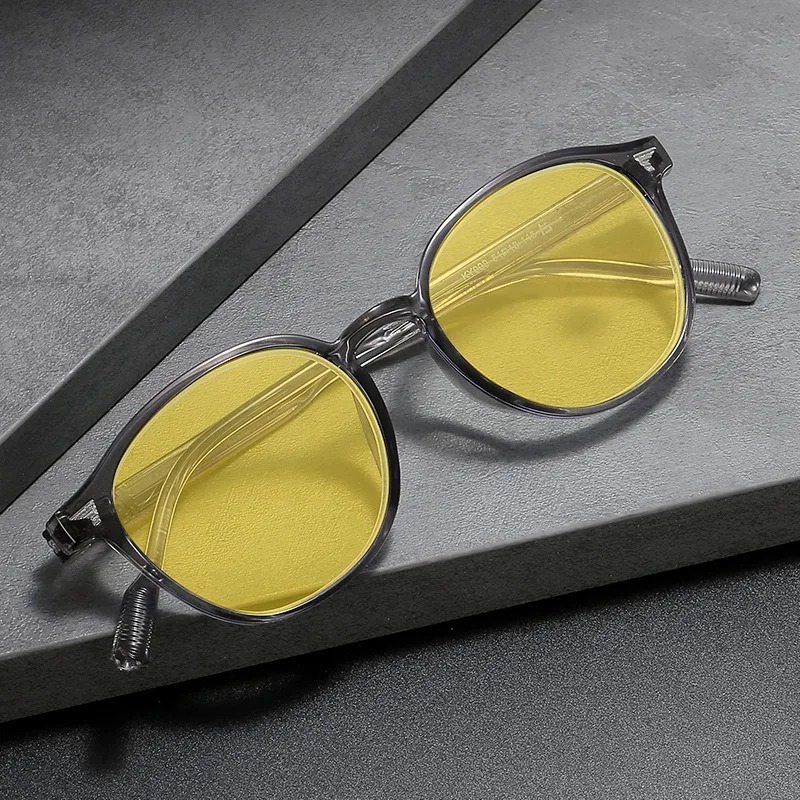 Lunettes de soleil jaunes à grande monture pour hommes et femmes, nouvelles lunettes rétro de vision nocturne, lunettes de conduite haute définition pour ordinateur